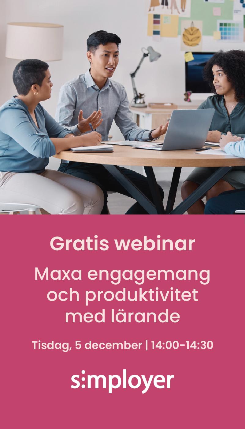 Gratis webinar 5 december: Maxa engagemang och produktivitet med lärande