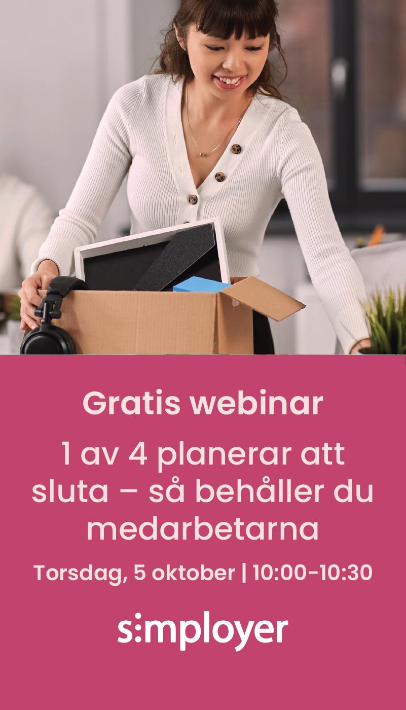 Anmäl dig till vårt webinar 5 oktober!